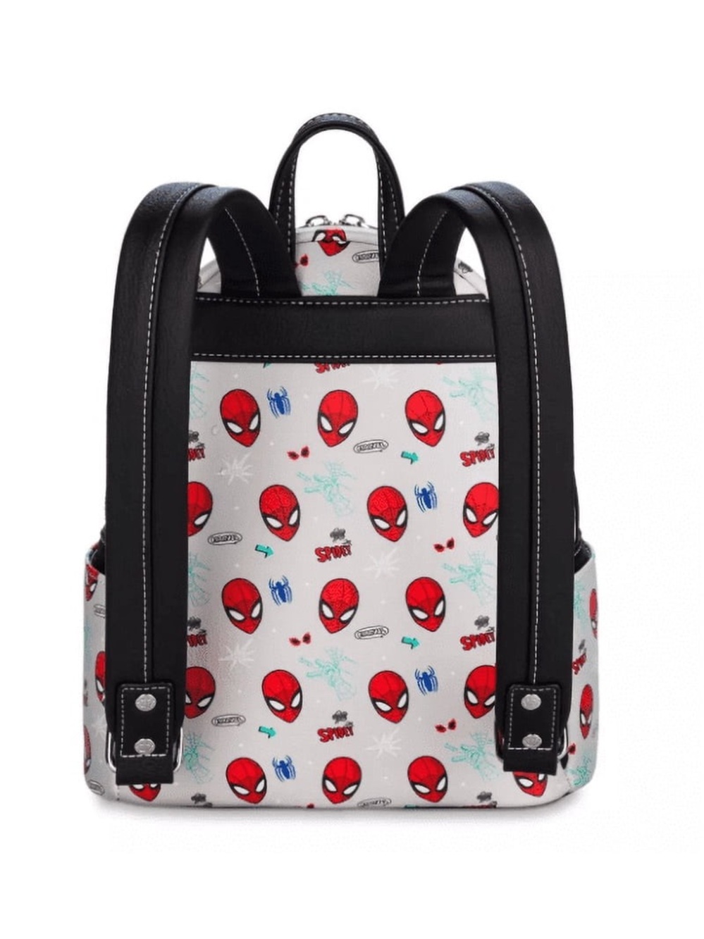 Disney Parks Marvel Spider-Man White & Red Loungefly Mini Backpack View 2